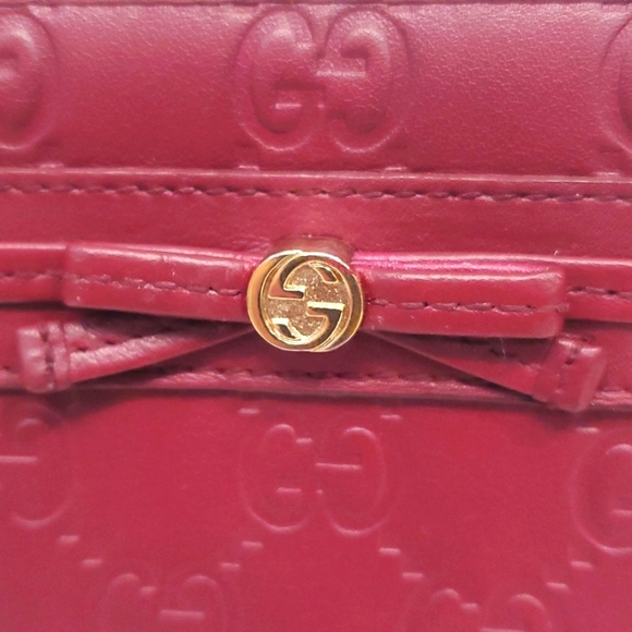 🇮🇹Gucci Guccisima GG Embossed Leather Burgundy Continental Wallet - Picture 6 of 17